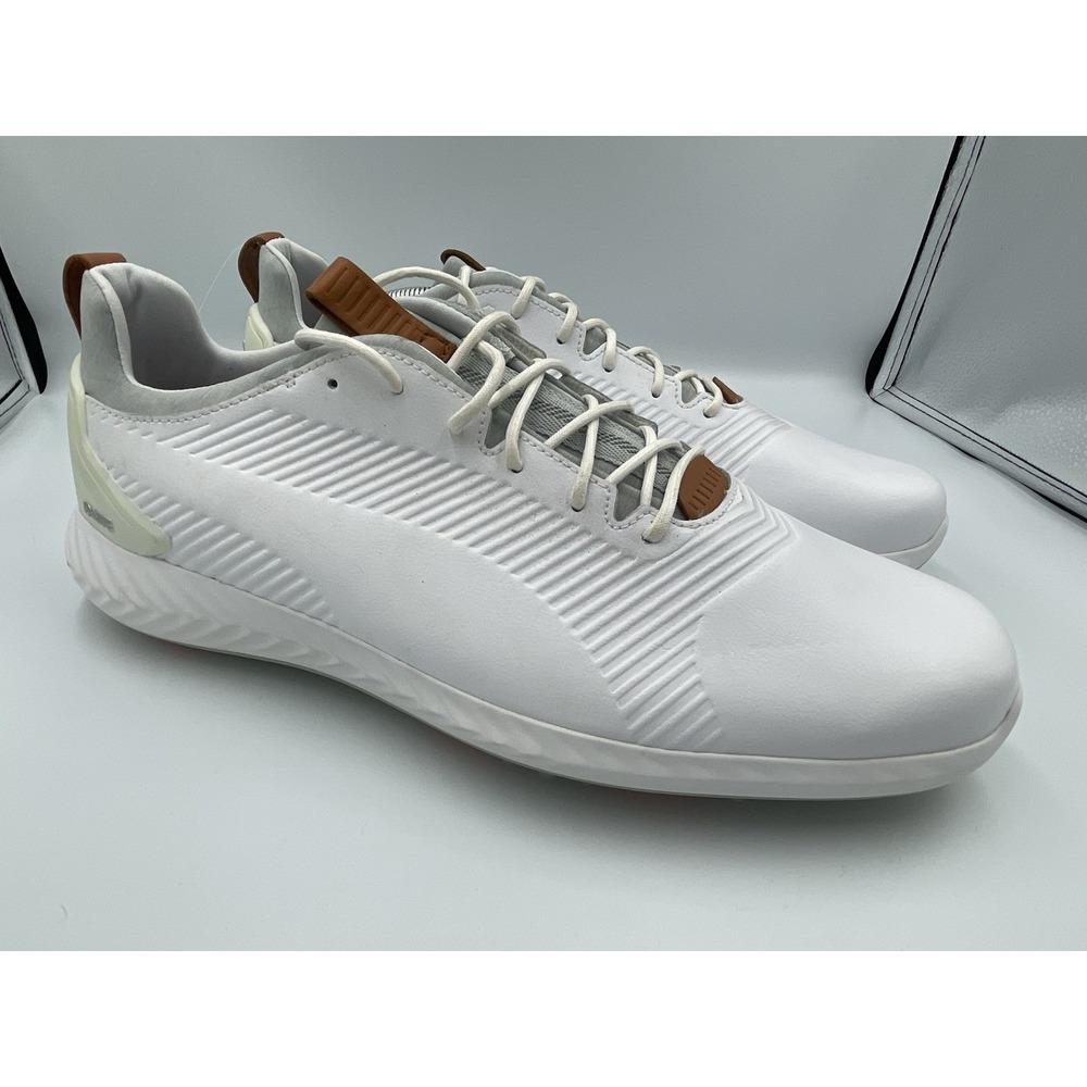 Puma‎ Ignite PWRADAPT Leather 2.0 192989-01 Golf Shoes White Size 11